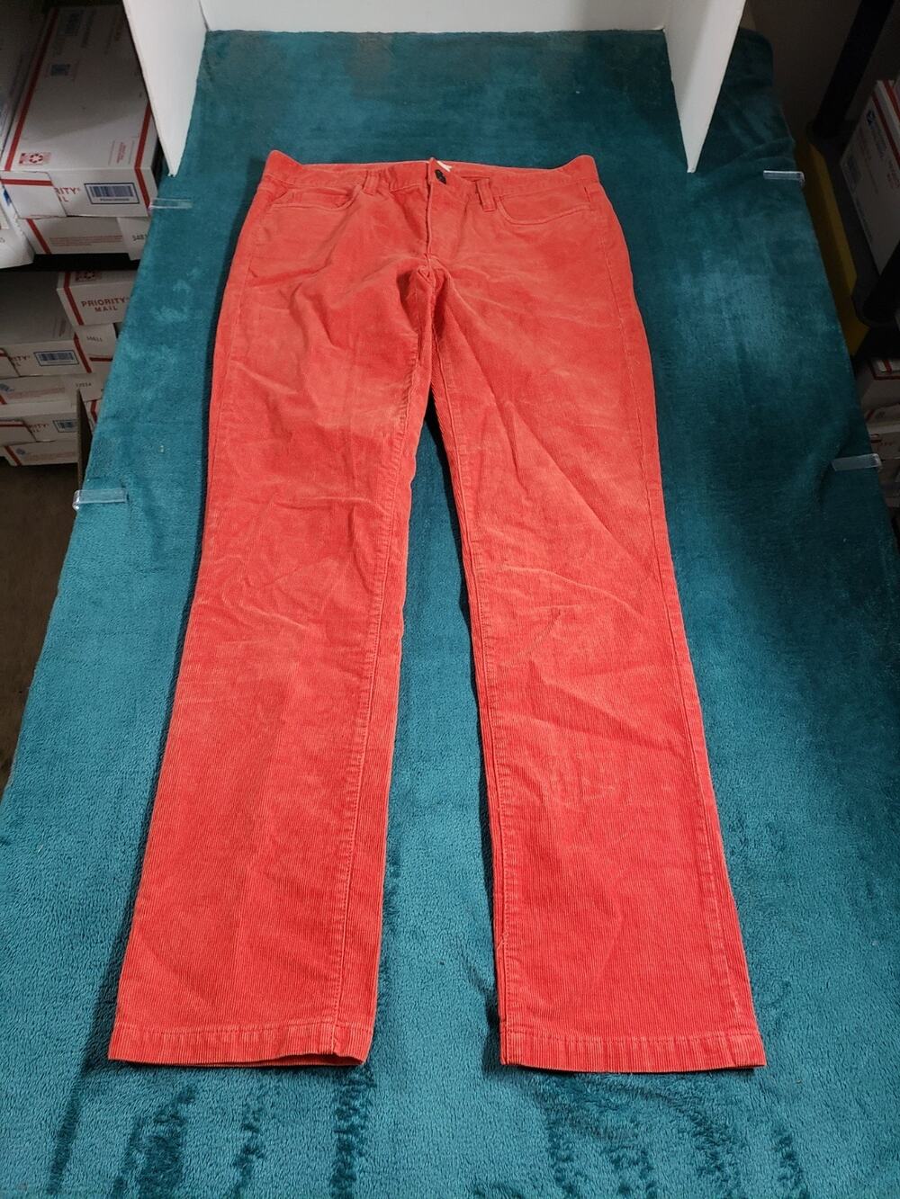 J.Crew Jeans Size 28 Short Women Red Pants Stretch Corduroy Mid Rise Skinny